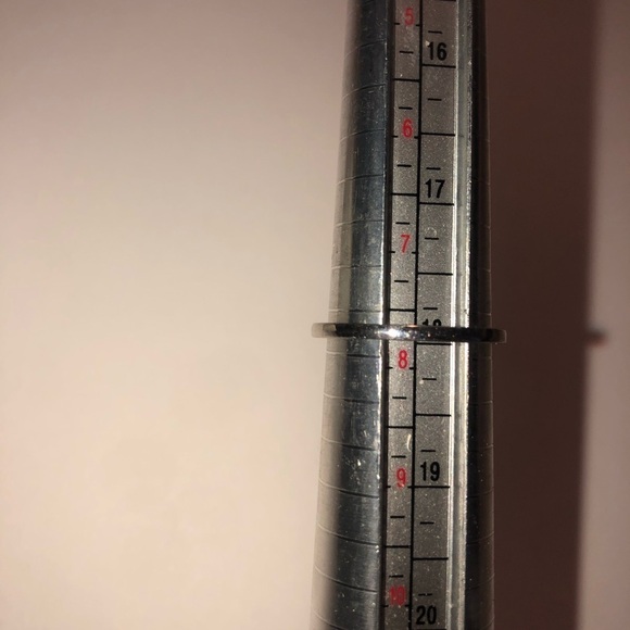 𝅺vtg Sterling Silver & White CZ 3 Stone Engagement Statement Ring Sz 7.75 - Picture 8 of 8